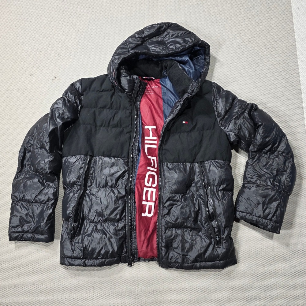Tommy Hilfiger Puffer Jacket Mens Medium Warm Water Wind Resistant Coat